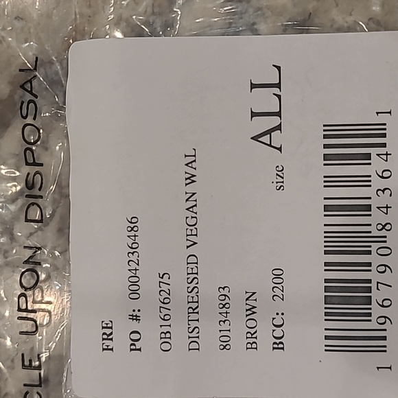 NIB Free People  Distressed Vegan Wallet - Picture 5 of 7